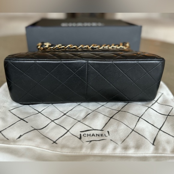 ‼️SOLD‼️ AUTHENTIC CHANEL Classic Jumbo Double Flap Bag, Lambskin, Blk, Gold H/W - Picture 6 of 16